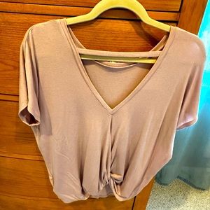 Express One Eleven line women’s tee, XS dusty lilac cotton knit top, worn once